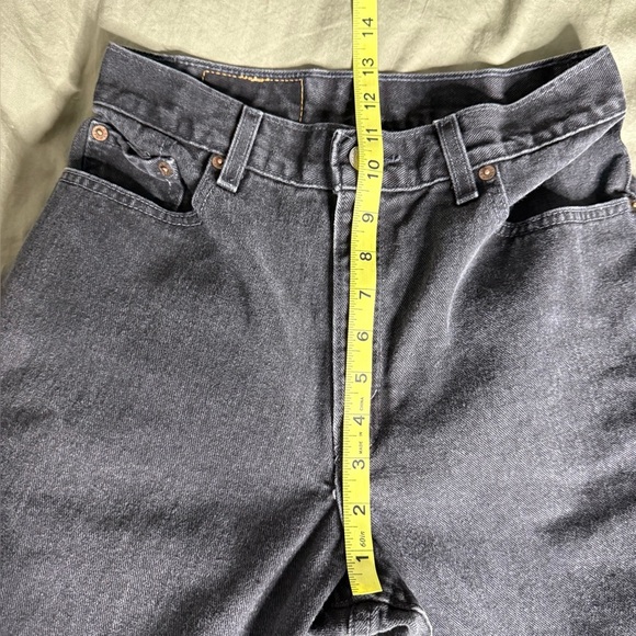 VINTAGE LEVI’S 550 BLACK JEANS 2001 Size 8 MIS M 100% Cotton Tapered Leg Y2K 90s - Picture 10 of 12